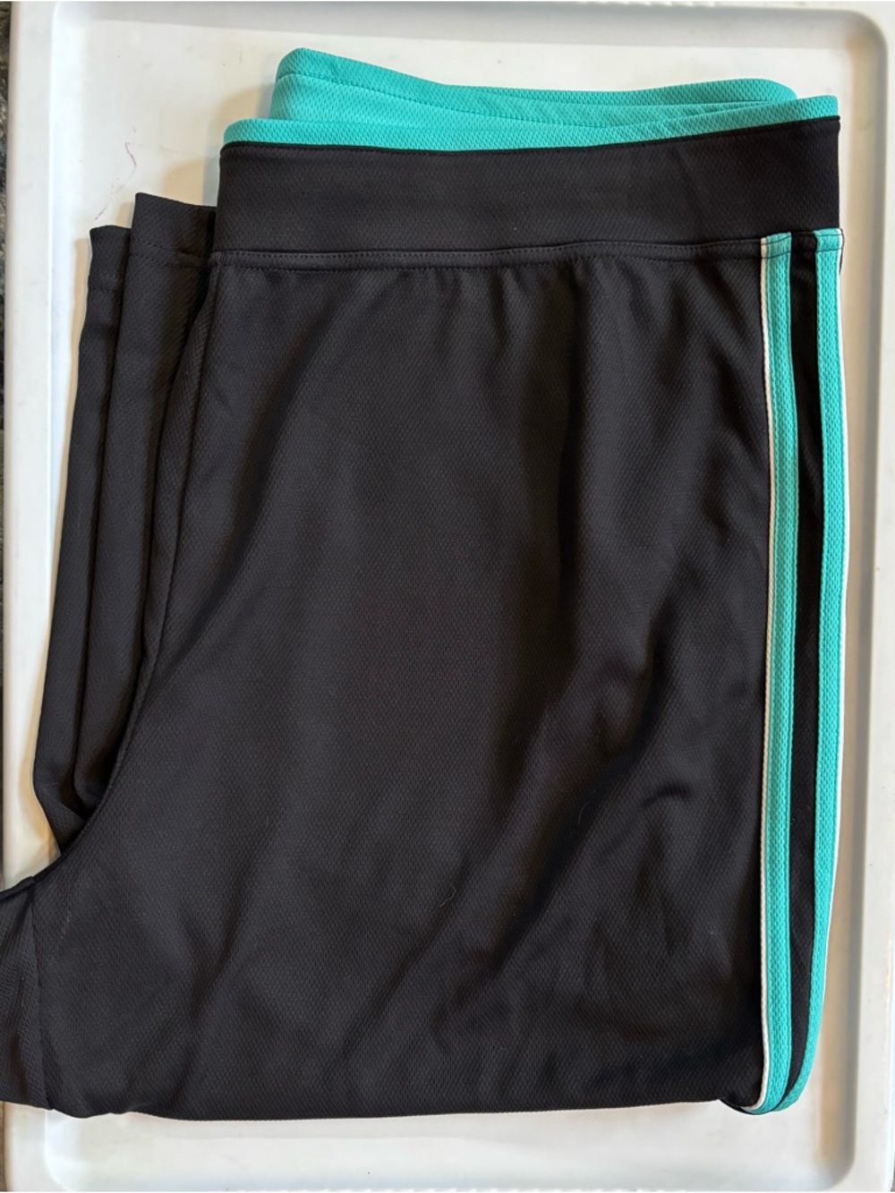 made for life Black and Teal Athletic Capri Size 2X - Picture 4 of 4
